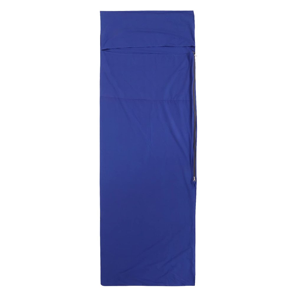 HUAOSN Lightweight Travel Sleeping Bag, Portable Camping Sack with Pure Cotton Material for Camping, Hostels, Travel (11.4in-Blue)