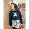 HINTINA 6T Toddler Little Girl Fall Outfits Collared Bear Long Sleeve Pullover Sweatshirt Sweatsuit Plaid Leggings Pants Preppy Aesthetic Clothes Winter Clothing Set 6-7T Years view 3