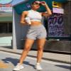 BMJL Women's Athletic Shorts High Waisted Running Short Pocket 2.5" Sporty Shorts Gym Elastic Workout Shorts(XXL,Grey) view 2