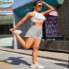 BMJL Women's Athletic Shorts High Waisted Running Short Pocket 2.5" Sporty Shorts Gym Elastic Workout Shorts(XXL,Grey) view 3
