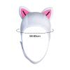 kowaku Cat Ears Scuba Diving Hood Surfing Hood 3mm Neoprene with Chin Strap for Water Sports Cute Surfing Hat Swim Hat for Men Women Winter, Black Line L view 2