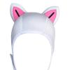 kowaku Cat Ears Scuba Diving Hood Surfing Hood 3mm Neoprene with Chin Strap for Water Sports Cute Surfing Hat Swim Hat for Men Women Winter, Black Line L view 3