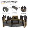 JUKMO Men's Ratchet Tactical Belt, 1.5" Nylon Web Work Belt with Automatic Slide Buckle, Adjustable Trim to Fit (Grey, X-Large) view 2