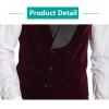 Men's Waistcoat Velvet Double-Breasted with 2 Real Pockets Slim Fit Wedding Groom's Dress Spring and Fall Vest for Father Husband Gift (Color : Dark Green, Size : X-Small) view 2