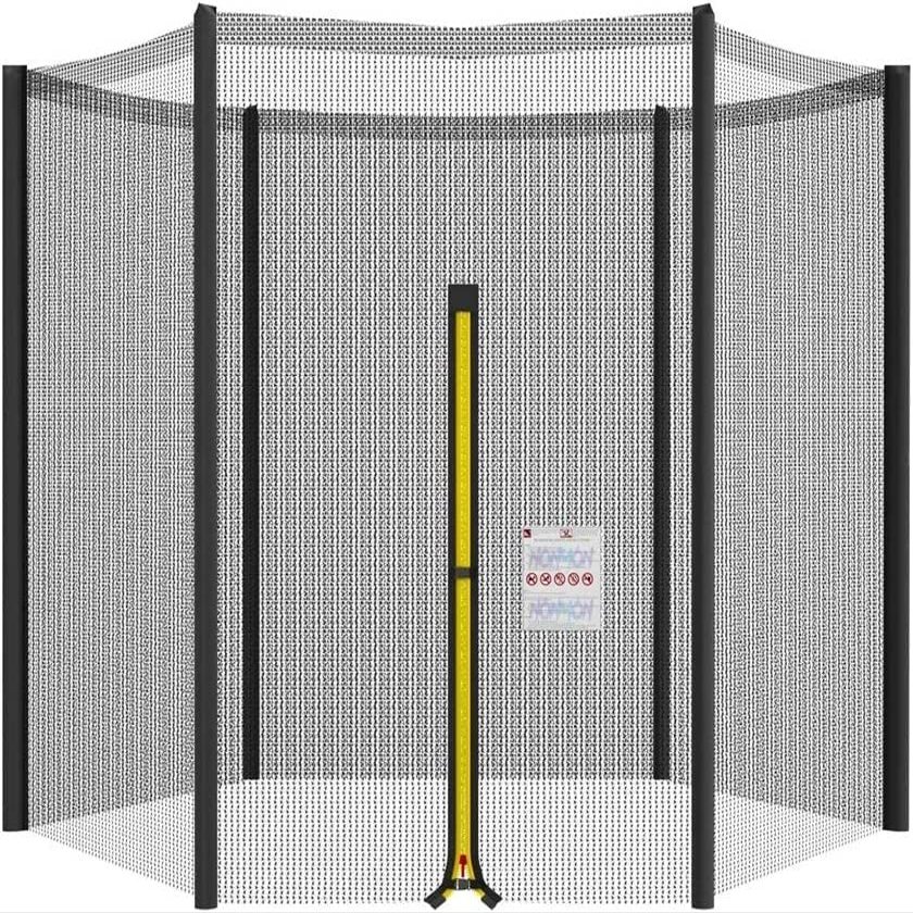 EkiDaz Trampoline Net Replacement Safety Enclosure Surround Netting Accessory for Round Trampoline (Size: 5 ft, 6 Poles, 1.5 m)