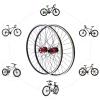 27.5/29Inch Mountain Bike Wheelset, Aluminum Alloy Bike Wheels, Rim Disc Brake MTB Wheelset, Quick Release Front & Rear Wheels Black Bike Wheels, Fit Cassette Bicycle Wheelset (27.5 inch, Red) view 3