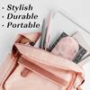 MoKo Double Eyeglass Case, 2 in 1 Double Sided Portable Glasses Case Contact Lens Case with Mirror Eye Glasses Carrying Bag Anti-Scratch Sunglasses Pouch Protective Eyewear for Men&Women, Pink Flowers view 3