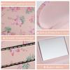 MoKo Double Eyeglass Case, 2 in 1 Double Sided Portable Glasses Case Contact Lens Case with Mirror Eye Glasses Carrying Bag Anti-Scratch Sunglasses Pouch Protective Eyewear for Men&Women, Pink Flowers view 4
