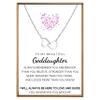VIY Personal Card Goddaughter gifts from godmother, God daughter necklace, To my goddaughter gift from godmother view 1