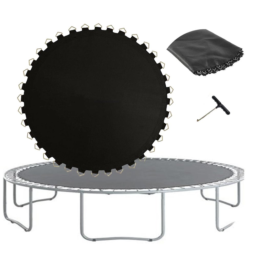 Replacement Trampoline Mat, High Elastic Round Trampoline Jumping Pad with Buckles, Fits 6 8 10 12 13 14 16ft Frame, Water-Resistant UV Resistant (14FT/84 Buckles)