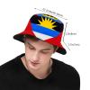 Antigua and Barbuda Flag Bucket Hat Packable Fashion Sun Cap Outdoor Flag Fisherman Hat for Women Men Boys Girls view 3