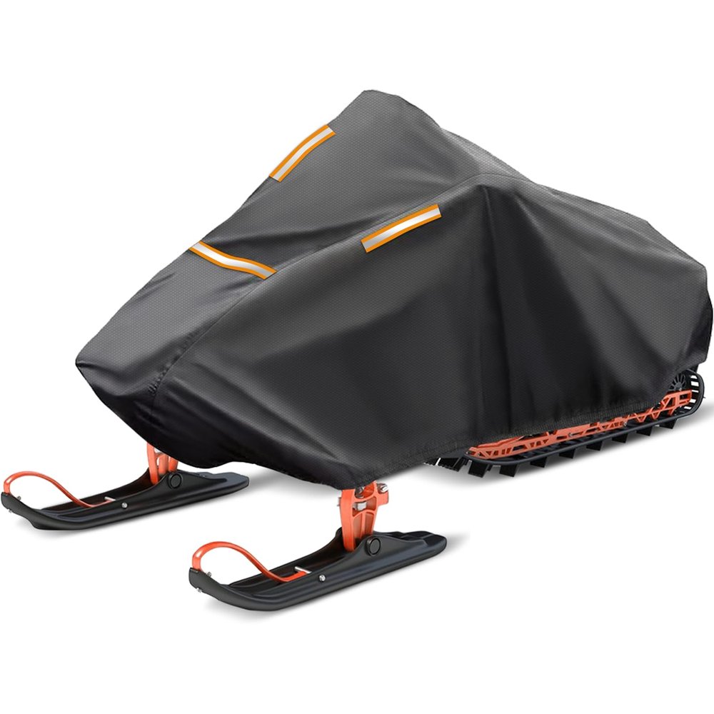 Tokept Snowmobile Cover, Fits Length 130" x 51" x 48", Black