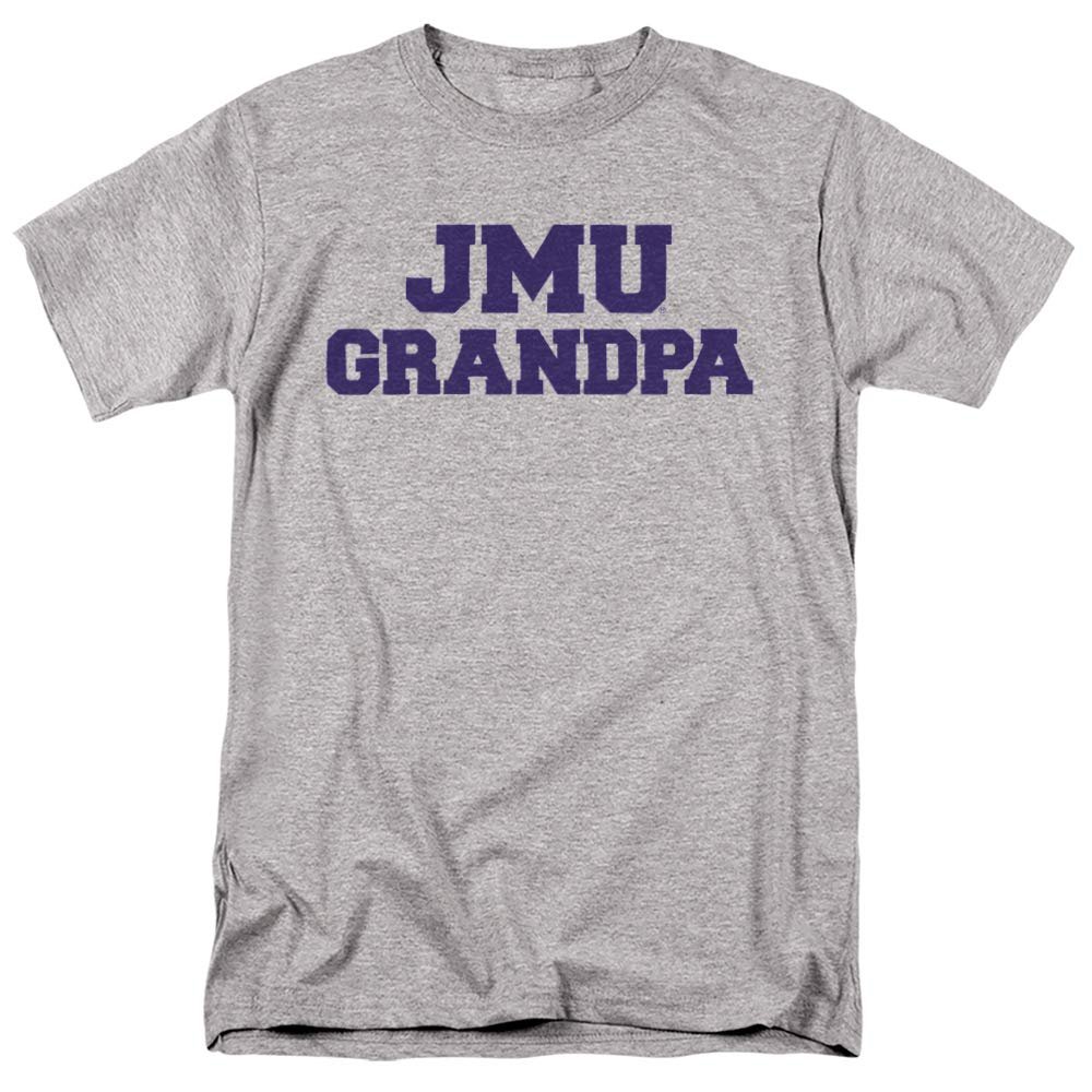 James Madison University Official Grandpa Unisex Adult T Shirt, Athletic Heather, 2X-Large