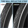 2 Pack 700X35C Road Bike Tires with 2 Levers Reflective Strip Bicycle Tires for Commuter City Pavement Surface view 3