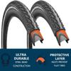2 Pack 700X35C Road Bike Tires with 2 Levers Reflective Strip Bicycle Tires for Commuter City Pavement Surface view 4