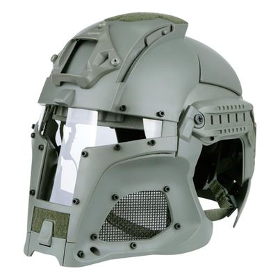 ACEXIER Tactical Military Ballistic Helmet Side Rail NVG Shroud Transfer Base Army Combat Airsoft Paintball Full Face Mask Helmet (Grey)
