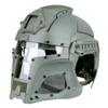 ACEXIER Tactical Military Ballistic Helmet Side Rail NVG Shroud Transfer Base Army Combat Airsoft Paintball Full Face Mask Helmet (Grey) view 1