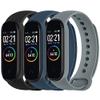 3 Pack Bands for Xiaomi Mi Band 4 & Mi Band 3 Strap, Soft Silicone Replacement Sport Bands Bracelet Strap for Xiaomi Mi Band 4 & 3 Smartwatch (Black+Abyss Blue+Blue Gray)