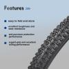 24x1.95 Bike Tire,HUIOK Folding Replacement 24 Inch Bike Tire,Cushioned and Comfortable MTB Bicycle Tire,Rubber Tires for Hard Roads, Muddy view 2