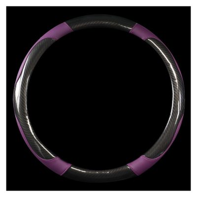 FUERU Car Steering Wheel Cover Set Universal Car Steering Wheel Cover Carbon Fiber Leather Durable and Stylish Car Interior (Color : 3#)