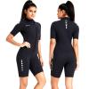 ZCCO Womens Shorty Wetsuits 3mm Neoprene Mens Front Zipper Diving Suit for Diving Swimming Surfing Snorkeling(3XL) view 1