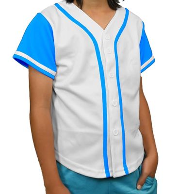 DIGITMON Kids Baseball Jersey Button Down Premium Hip Hop T Shirts Uniform WHITETURQ 6-Month Infants