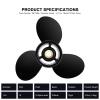 Meruzue 14 1/2'' X 19'' fit Volvo Penta SX Drive 3.0L/4.3L/5.0L/5.7L/5.8L/7.4L/8.2L Engines OEM Upgrade Aluminum Outboard Propeller NO.3817468 3 Blades 19 Spline Tooth,RH view 2