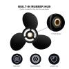 Meruzue 14 1/2'' X 19'' fit Volvo Penta SX Drive 3.0L/4.3L/5.0L/5.7L/5.8L/7.4L/8.2L Engines OEM Upgrade Aluminum Outboard Propeller NO.3817468 3 Blades 19 Spline Tooth,RH view 4