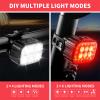 Ultra Bright Bike Light Set USB Rechargeable Bicycle Lights for Night Riding Front and Back Cycling Light LED Bike Headlight Flashing Light Warning Taillight (Head Light and Tail Light Combination) view 4