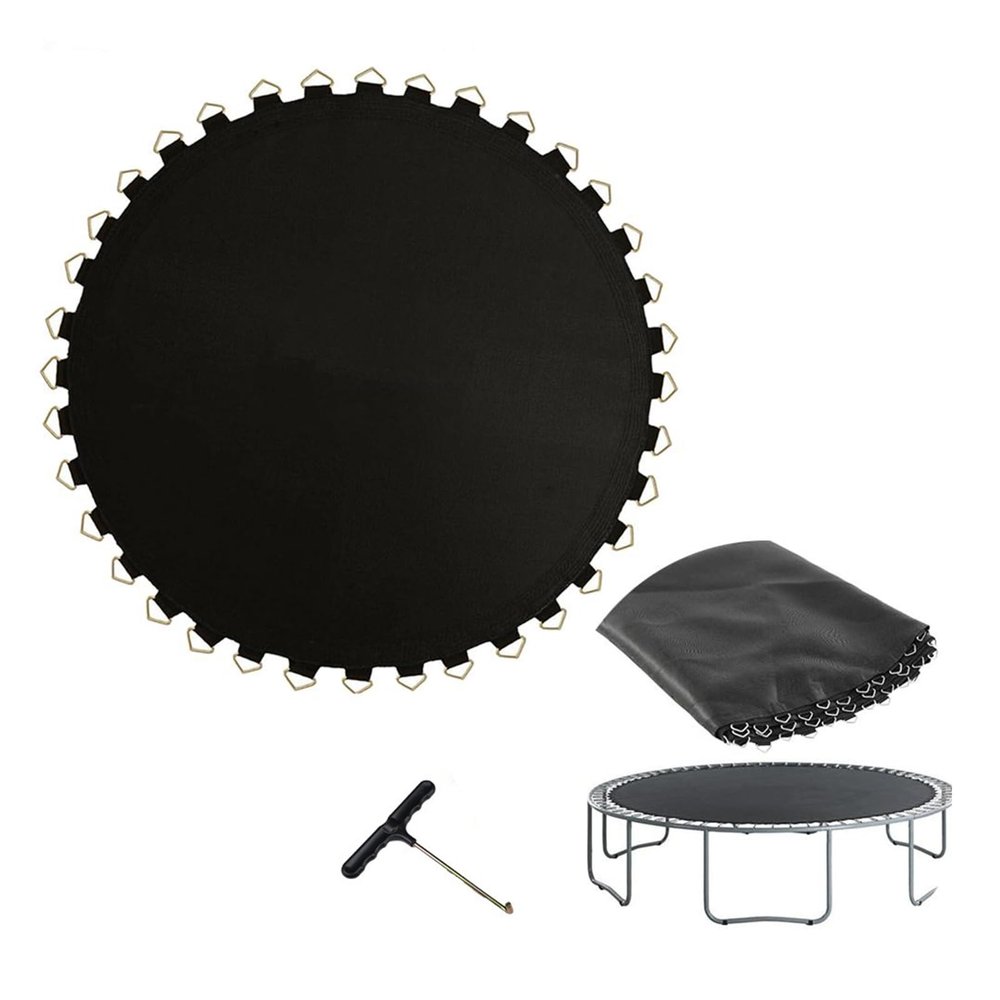 JIUYEKEW Trampoline Replacement Jumping Mat, Round Trampoline Safety Pad Universal Replacement Spring Mats, Fits 8ft 10ft Frame, Using 5.5inch Springs (8FT/48 Buckles)