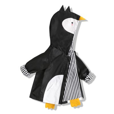 YOUNGER TREE Toddler Baby Boy Girl Penguin Raincoat Cute Cartoon Hoodie Zipper Coat Outfit (Penguin, 24 Months)