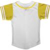 DIGITMON Kids Baseball Jersey Button Down Premium Sleeve Two-Striped T Shirts Uniform WHITEYELLOW 6Mo Infants view 3