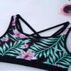 YONGHS Kids Girls 2 Pieces Bathing Suit Beach Swimsuit Sports Swimwear Tankinis Top with Shorts Set Black Lily B 12 Years view 2