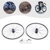 Bike Wheelset, 27.5 inch Bicycle Front Rear Wheels Disc Brake Freewheel Hub 7/8/9/10/11/12 Speed (27.5 inch Colorful) view 2