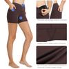 baleaf Biker Shorts Women Yoga Gym Workout Spandex Running Volleyball Tummy Control Compression with Pockets 5" Brown L view 4