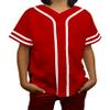 DIGITMON Kids Baseball Jersey Button Down Premium Sleeve Two-Striped T Shirts Uniform Redwhite 6Mo Infants view 1