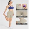 baleaf Biker Shorts Women Yoga Gym Workout Spandex Running Volleyball Tummy Control Compression with Pockets 8" Khaki XL view 4