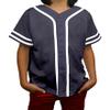 DIGITMON Kids Baseball Jersey Button Down Premium Sleeve Two-Striped T Shirts Uniform GRAPHITEWHITE 6Mo Infants view 1