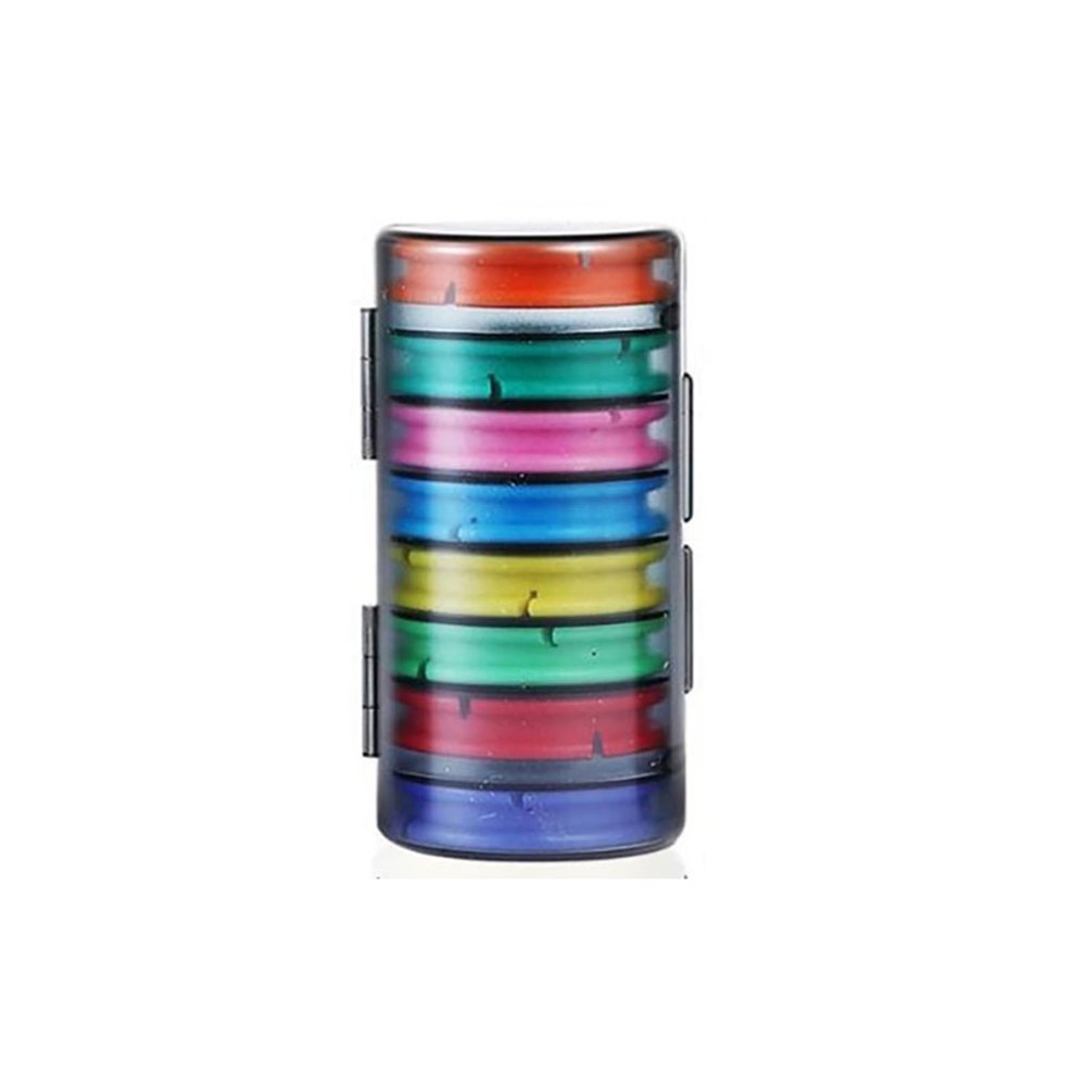 RAHBI Rainbow Fishing Main Line Box Winding Board 4-16 Axis Silicone Coil Tackle Box Portable Fishing Accessories Tool Supplies Leisurely (Color : 6.2 * 12cm)
