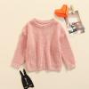 Karwuiio Toddler Baby Girl Boy Knit Sweater Round Neck Long Sleeve Pullover Sweatshirt Fall Winter Clothes (A-Pink, 4-5 Years) view 2