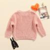 Karwuiio Toddler Baby Girl Boy Knit Sweater Round Neck Long Sleeve Pullover Sweatshirt Fall Winter Clothes (A-Pink, 4-5 Years) view 4