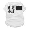 Carrot Ninja Dog T-Shirt - Supplies for Pets - Funny Gifts for Pets - White, L view 1