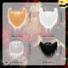 DIVINA VITAE 4 Pcs Fake Mustaches Funny Realistic Fake Beards Adjustable Costume Beard with Elastic Strap for Adults Halloween Costume Party Cosplay Facial Supplies (Black, Orange, White, Gray) view 2