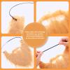 DIVINA VITAE 4 Pcs Fake Mustaches Funny Realistic Fake Beards Adjustable Costume Beard with Elastic Strap for Adults Halloween Costume Party Cosplay Facial Supplies (Black, Orange, White, Gray) view 3
