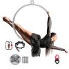 CMYUN Yoga Aerial Hoop Set for Adult, Dance Fitness Equipment Lyra Hoop Ring, Large Metal Art Yoga Hoop Kit for Acrobatic, for Home Gym Circuses (Size : Diameter-80cm(31 1/2")) view 1