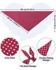 AWAYTR 3Pcs Hair Bandanas Head Kerchief for Women Girls Tie-Back Boho Hair Scarf Headband Bandana Triangle Head Scarf (Polka Dot - Red/Black/Dark Blue) view 2