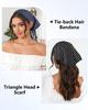 AWAYTR 3Pcs Hair Bandanas Head Kerchief for Women Girls Tie-Back Boho Hair Scarf Headband Bandana Triangle Head Scarf (Polka Dot - Red/Black/Dark Blue) view 4