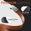 Zitahli Mens Belt Leather - Ratchet Belt for Men Dress Pant Shirt Oxfords,Micro Adjustable Black Brown Belt,Trim To Fit 38"-44" view 4
