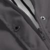 Waterproof Rain Jacket for Women Solid Stripe Hooded Windbreaker Lightweight Windproof Packable Pockets Rain Coat 01-Gray view 3