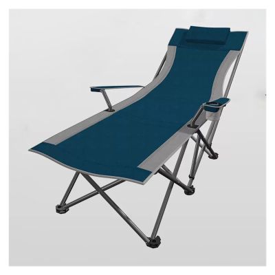 Beach Recliner Chair, Reclining Beach Chair, 145 Degree Recliner Chair, Portable Folding Camping Chair With Padded Comfortable Pillow For Camping/Lawn/Outdoor/Travel/Picnic, Beach Camping Bed ( Color